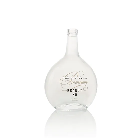 500/700/750ml 멋진 맞춤형 로고 라벨 보드카 진 럼 테퀼리아 주류병용 파란색 컬러 유리병